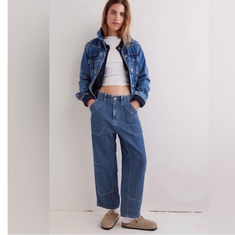 FREE PEOPLE We The Free Midnight Voyage Dropped Boyfriend Jeans